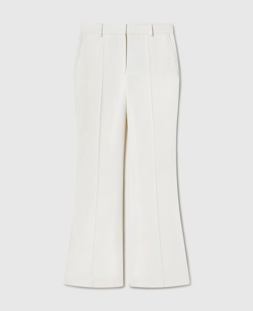 High-Rise Bootcut Wool Trousers