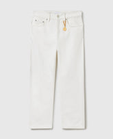 Cropped Barrel-Leg Jeans