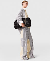 Oversized Mixed Stripe Cargo Trousers