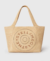 Logo Large Crochet Raffia Tote Bag