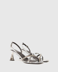 Elsa Metallic Heeled Sandals