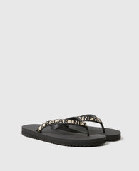 Logo Webbed Thong Sandal