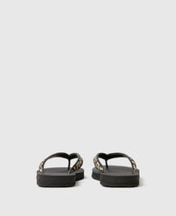Logo Webbed Thong Sandal
