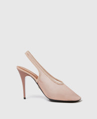 Slingback Stretch Mesh Pumps