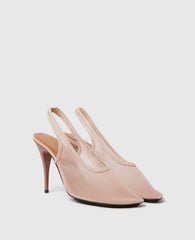 Slingback Stretch Mesh Pumps