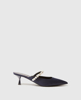 Elsa Pearl-Embellished Kitten Heels