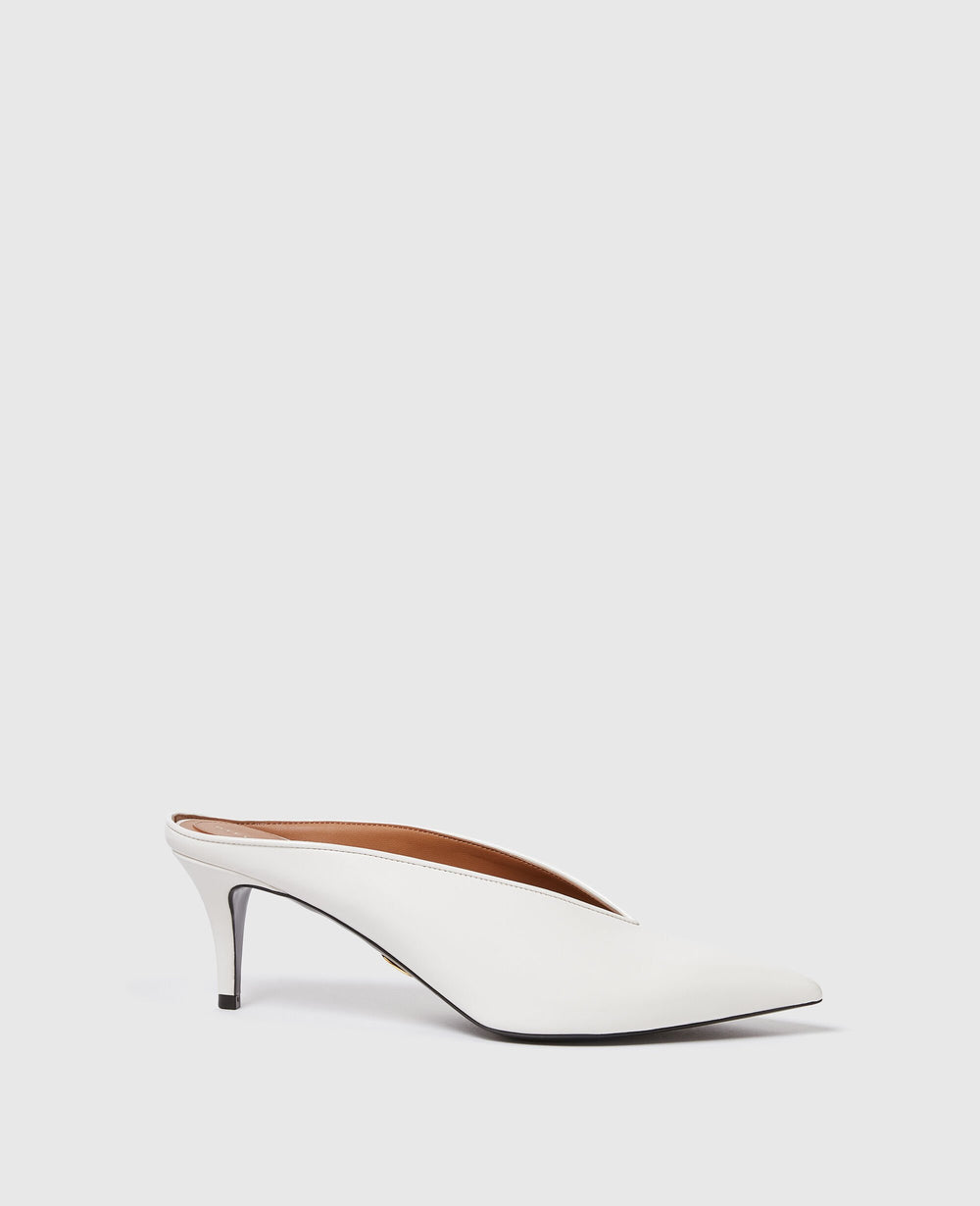 Brushed Heeled Mules