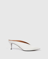 Brushed Heeled Mules