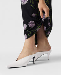 Brushed Heeled Mules