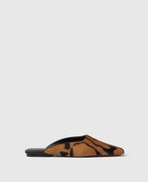 Square-Toe Ocelot Backless Mules