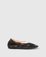 Chain-Detail Stretch Ballerina Flats