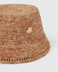 Logo Raffia Bucket Hat