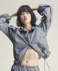 High-Neck Hooded Jacket