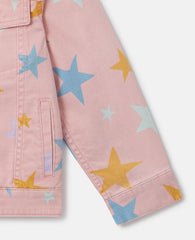 Graphic Print Zipper Jacket