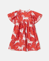 Horse Print Popeline Dress