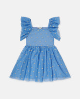 Floral-Embroidered Tulle Dress
