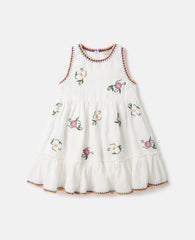 Embroidered Sleeveless Dress