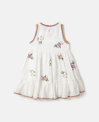 Embroidered Sleeveless Dress