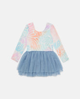 Graphic Print Tulle Skirt Dress