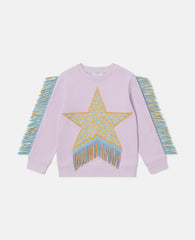 Fringed Star Graphic Sweatshirt