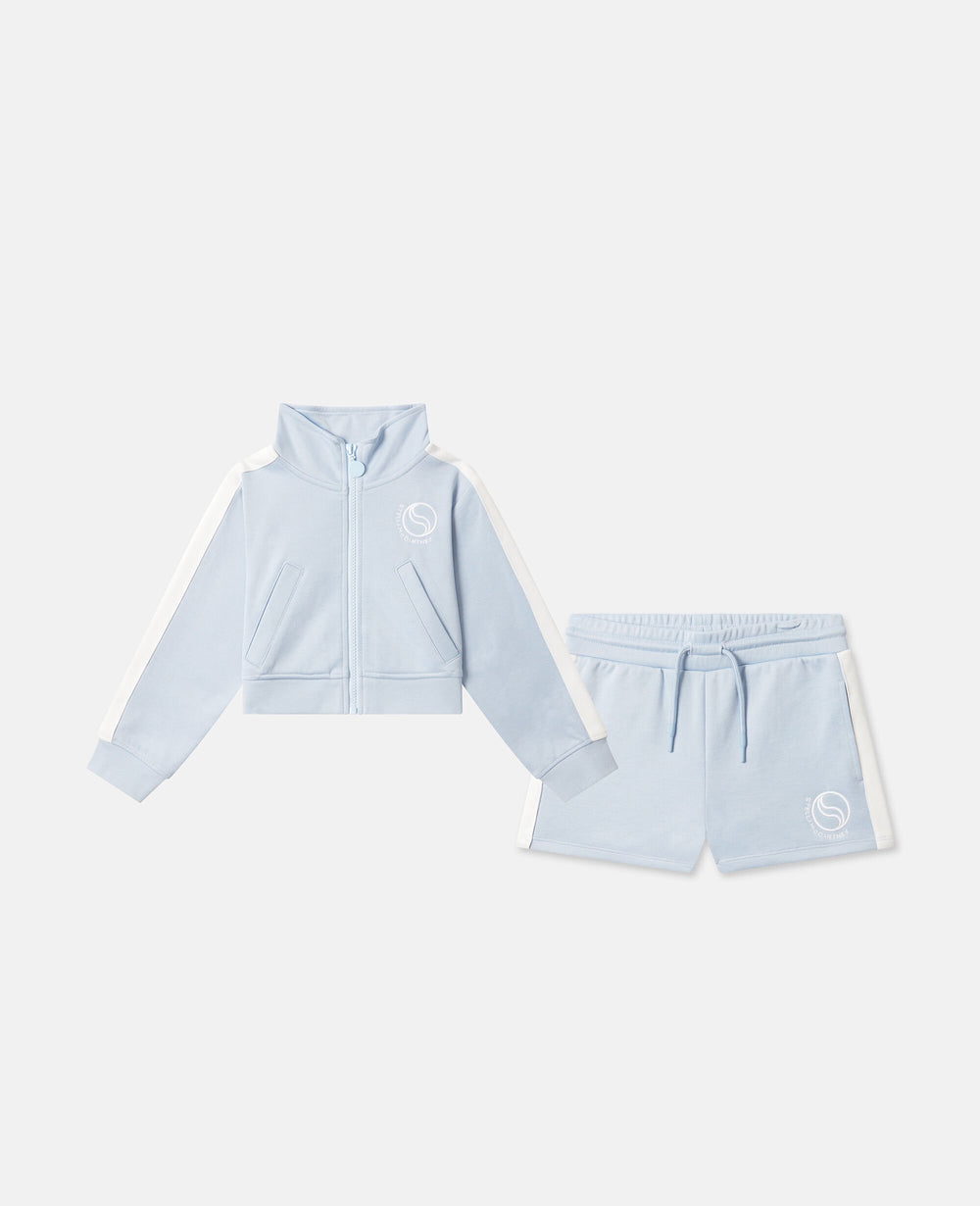 Logo Zipper Sweatshirt And Short Set
