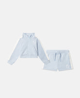 Logo Zipper Sweatshirt And Short Set