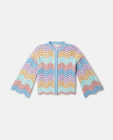 Zig-Zag Crocheted Cardigan