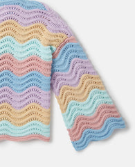 Zig-Zag Crocheted Cardigan