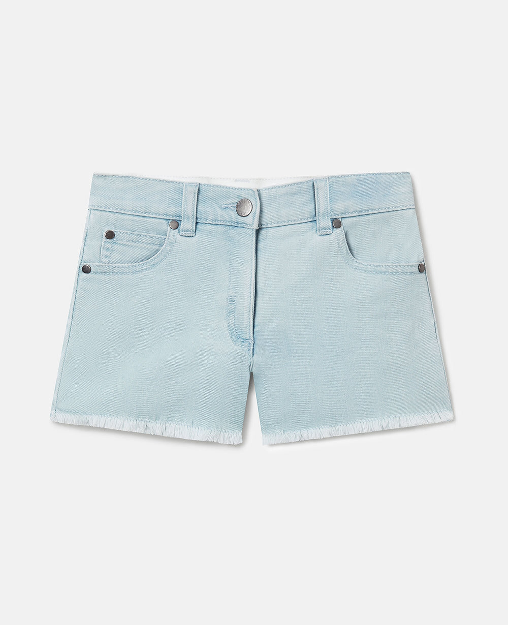 Straight-Leg Denim Shorts