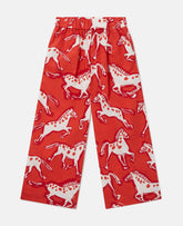 Horse-Print Popeline Trousers