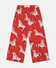 Horse-Print Popeline Trousers