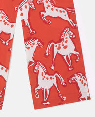 Horse-Print Popeline Trousers
