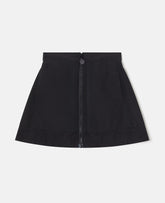 Zipper-Front A-Line Skirt