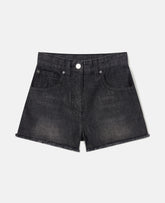 Faded Denim Shorts