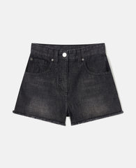 Faded Denim Shorts