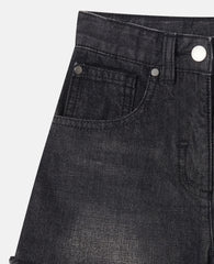 Faded Denim Shorts