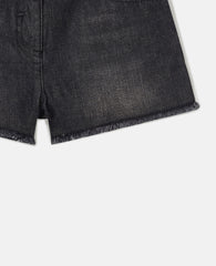 Faded Denim Shorts