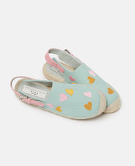 Heart-Embroidered Canvas Espadrilles