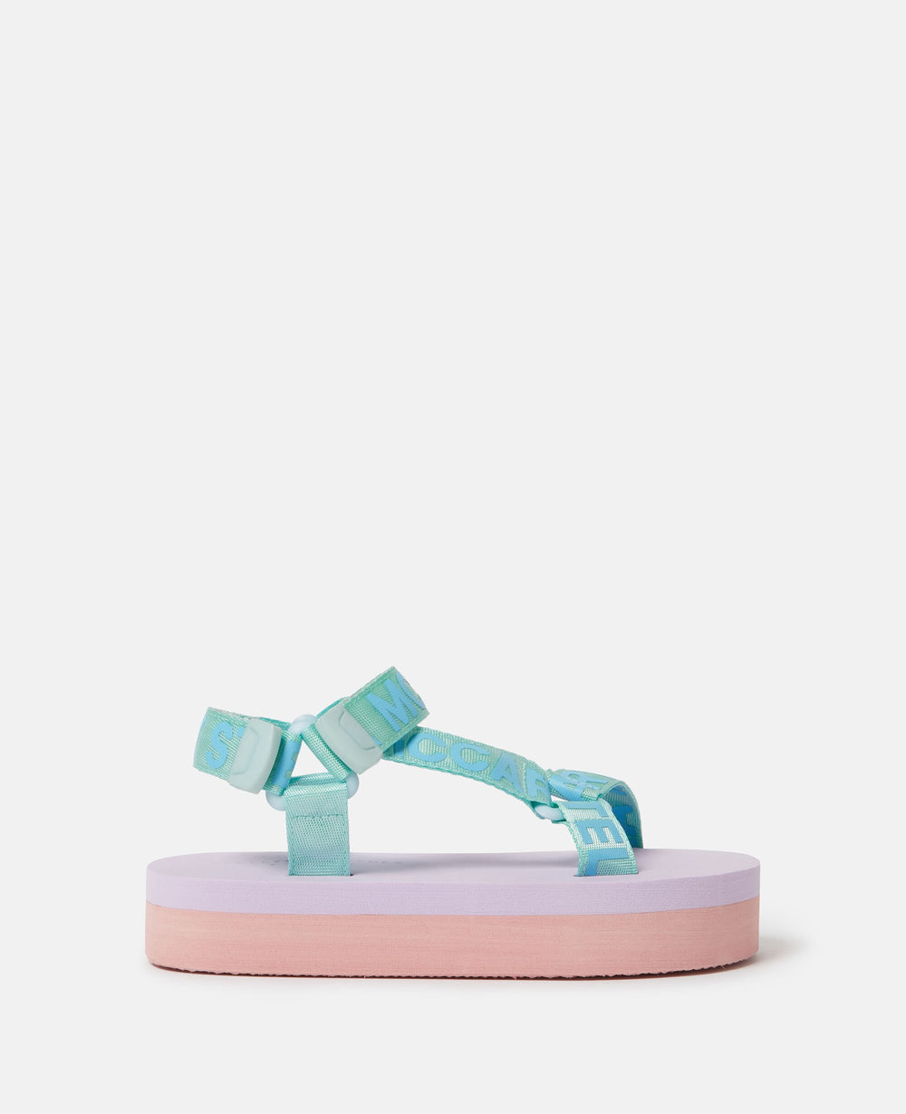 Two-Tone Platform Sandals
