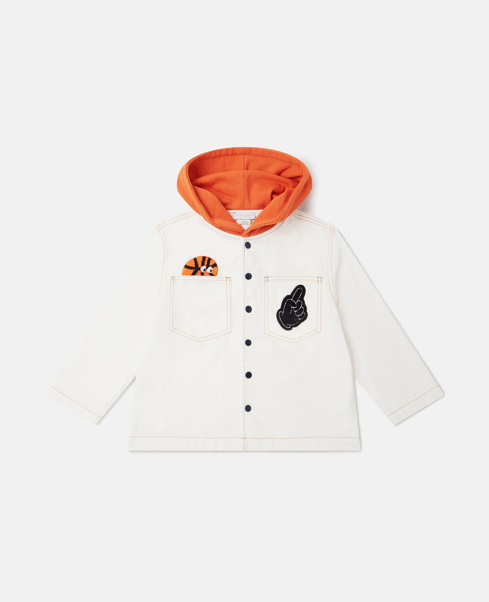 Sports Motif Hooded Jacket