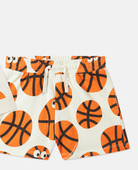 Basketball Print Sweatshirt And Sweatpants Set