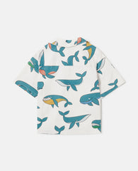 Whale Print Cotton Shirt