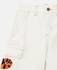 Sports Motif Canvas Shorts