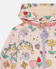 Floral Print Hooded Raincoat