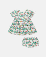 Stella Vine Print Dress and Bloomers Set
