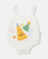 Party Hat Print Sleeveless Romper