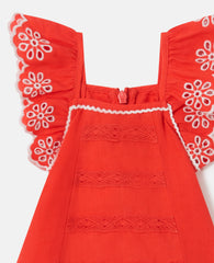 Broderie Trim Dress and Bloomer Set