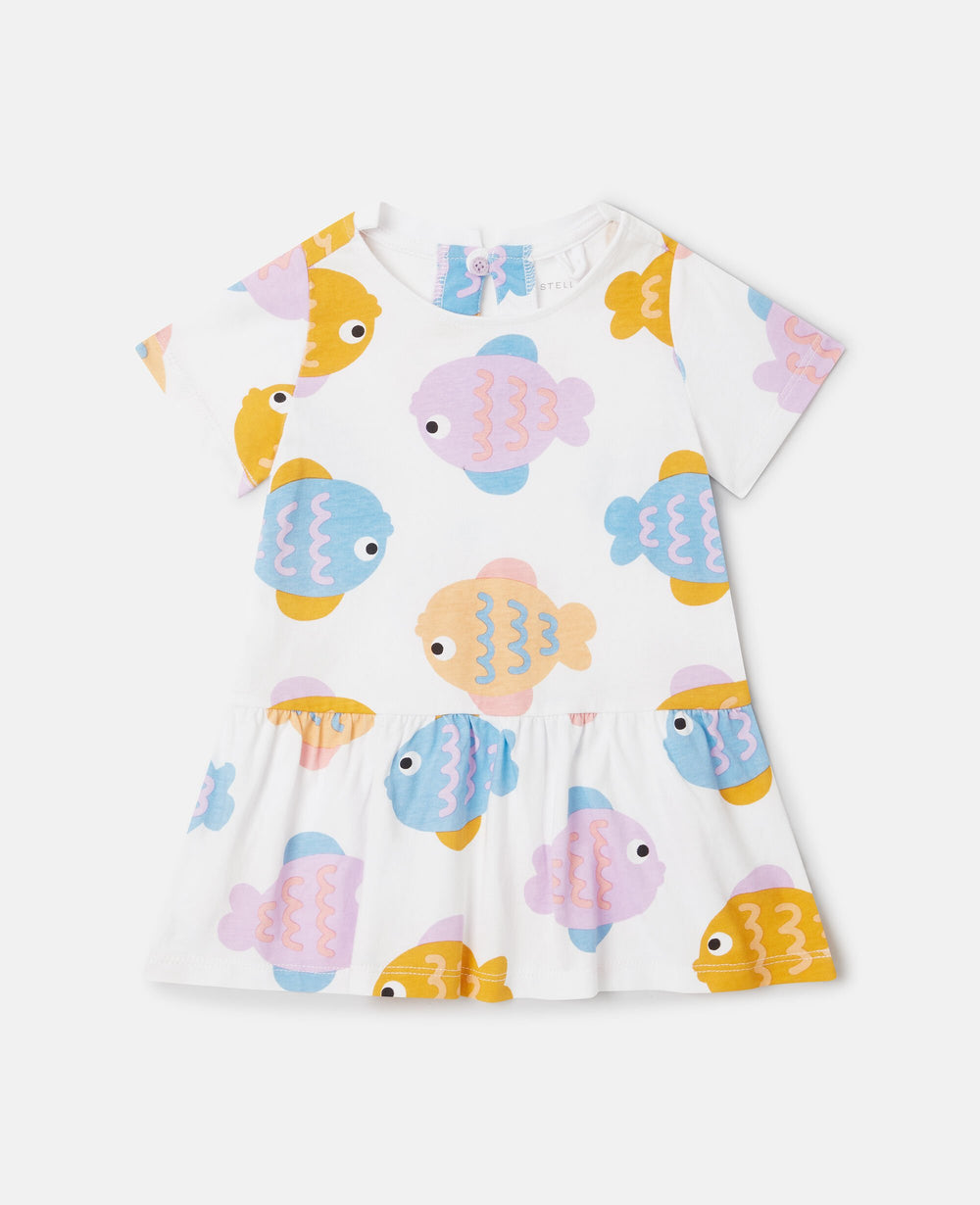 Fish Print Jersey Dress