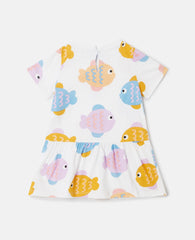 Fish Print Jersey Dress