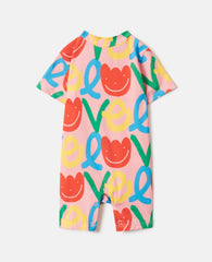 All-Over Love Print Swimsuit